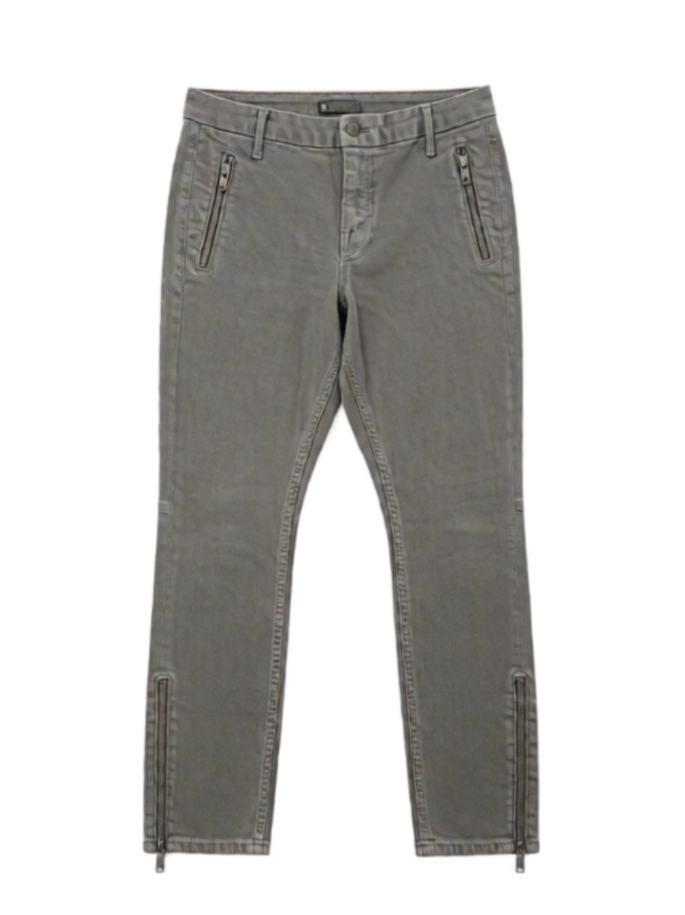 Mother Crop Zip Muse Jeans - Gray